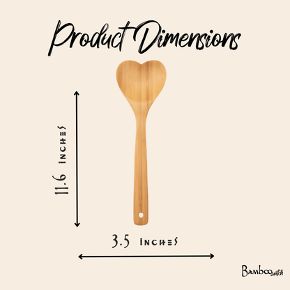 Bamboo Utensil Spoon | Heart Shaped - Bamboo Switch