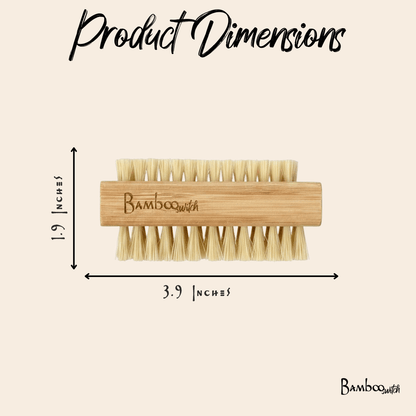 Bamboo Vegan Nail Brush | Sisal Bristles - Bamboo Switch