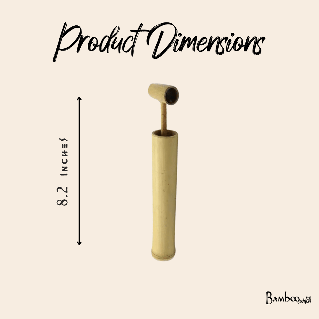 Product dimensions graphic showing 8.2 inch water sprayer | Bamboo Switch