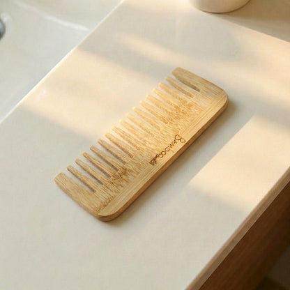 Bamboo Wide Tooth Comb | Compact - Bamboo Switch