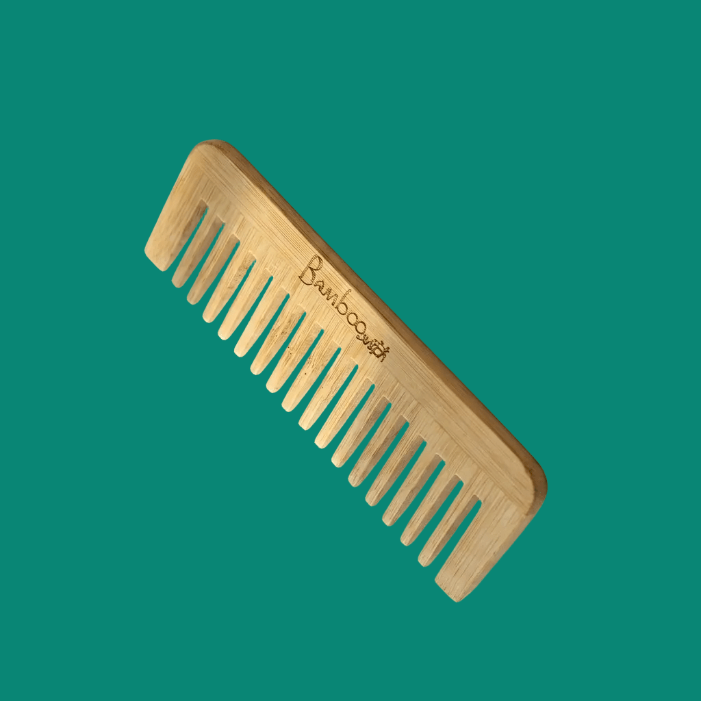 Bamboo Wide Tooth Comb | Flat Tips - Bamboo Switch
