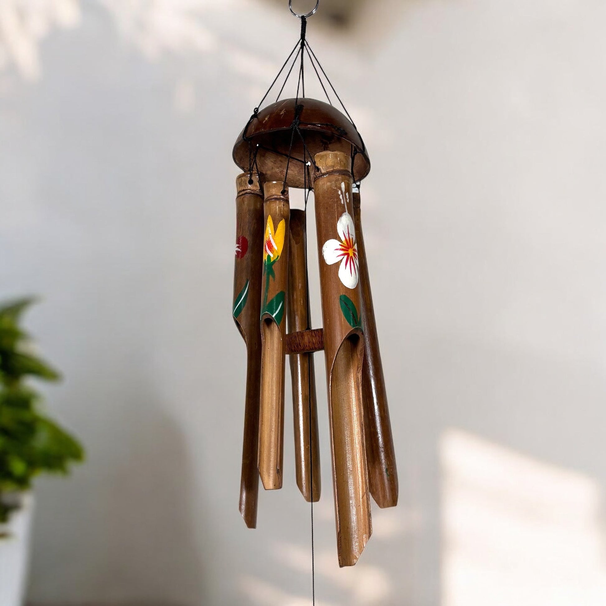 sustainable, zero waste, earth - friendly, plastic - free Bamboo Wind Chime - Coconut Flowers - Bamboo Switch