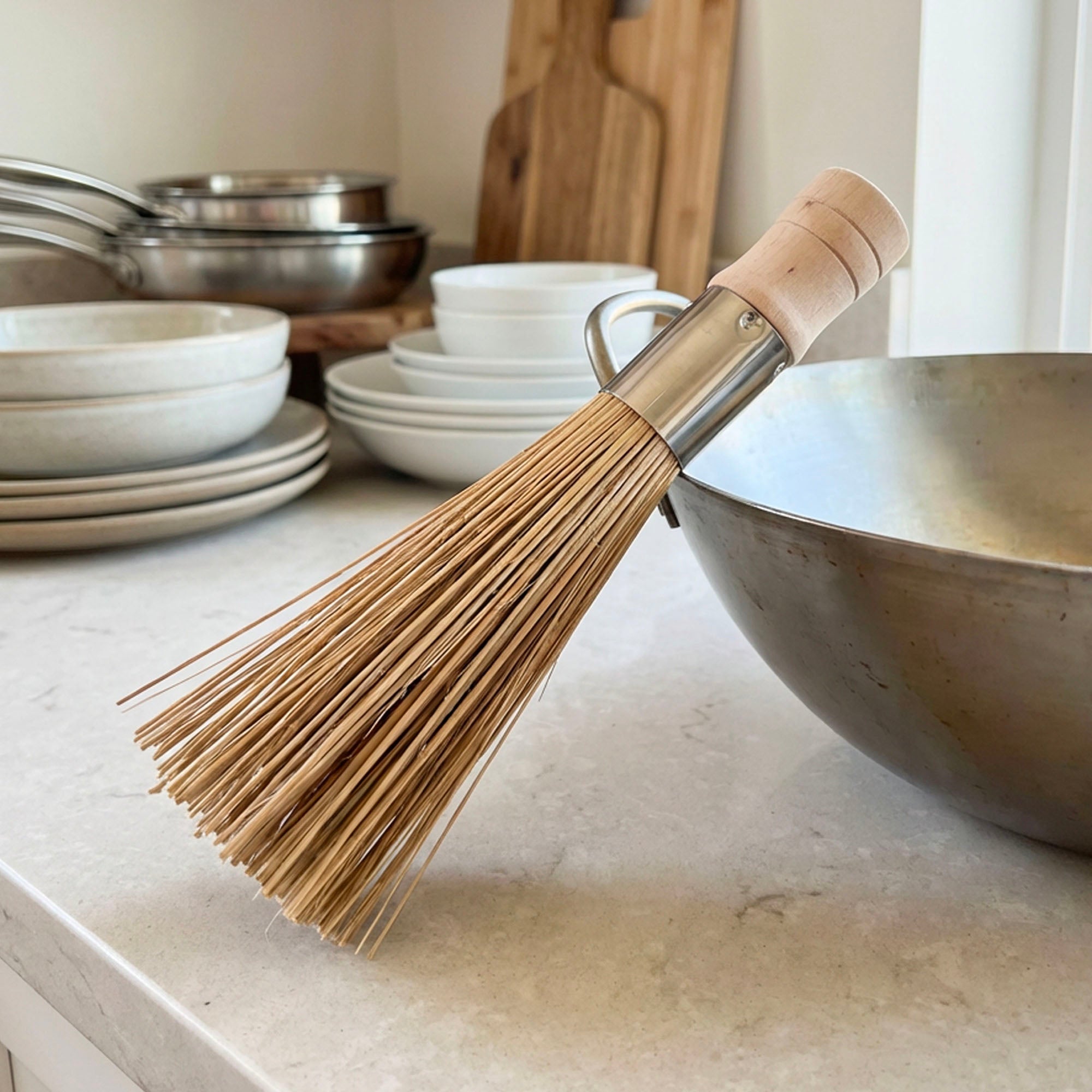 Bamboo Switch Wok Cleaning Brush