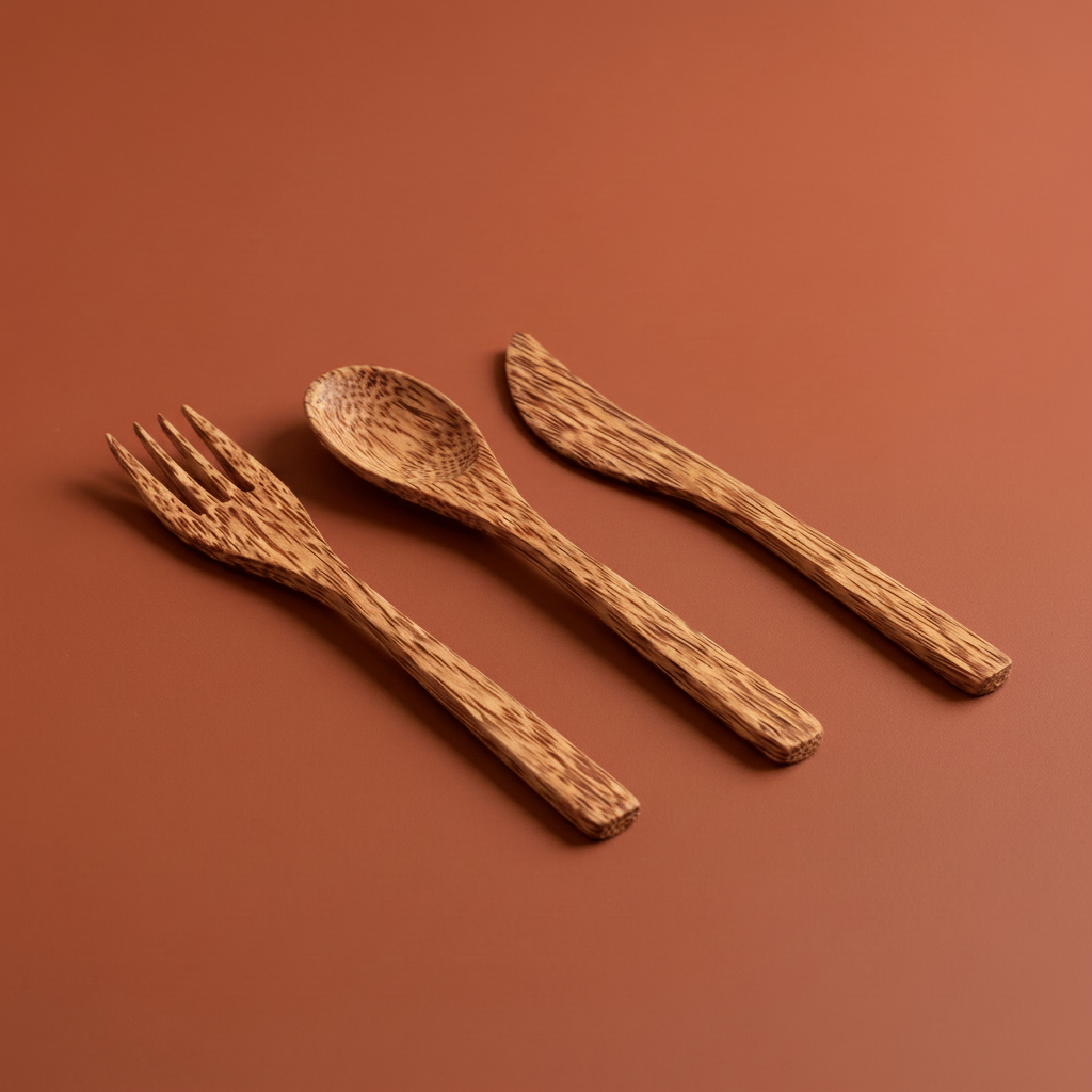 Coconut Cutlery Set - Bamboo Switch