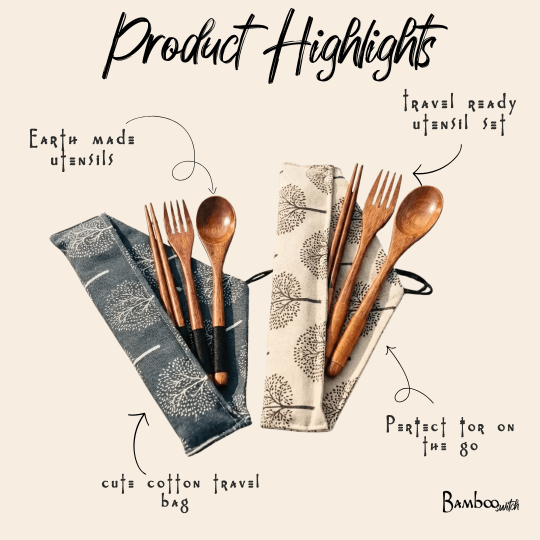 Coconut Flatware Travel Set - Bamboo Switch