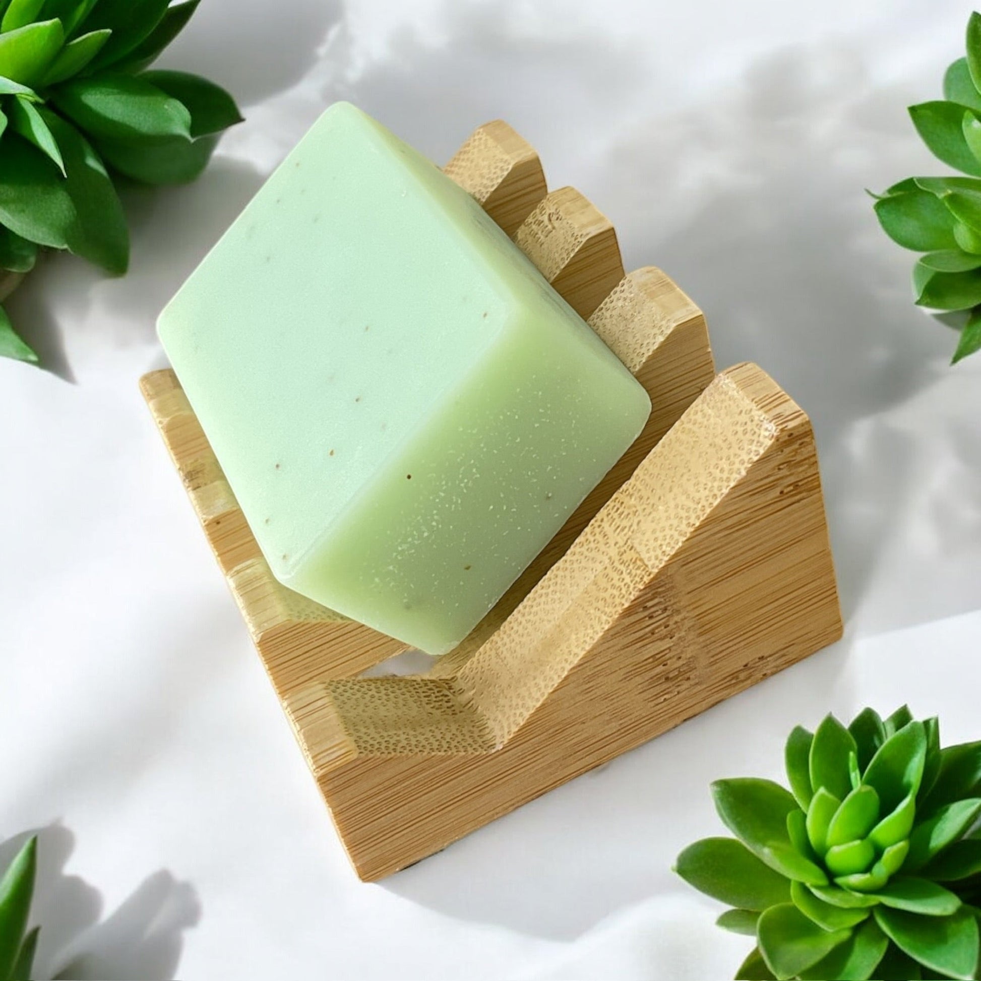 sustainable, zero waste, earth - friendly, plastic - free Cold Process Soap Bar | Tea Tree - Bamboo Switch