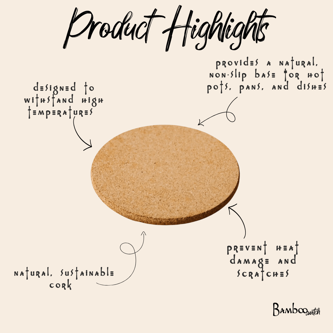 Cork Trivet - Bamboo Switch