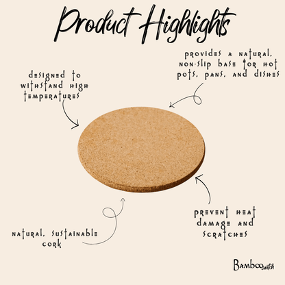 Cork Trivet - Bamboo Switch