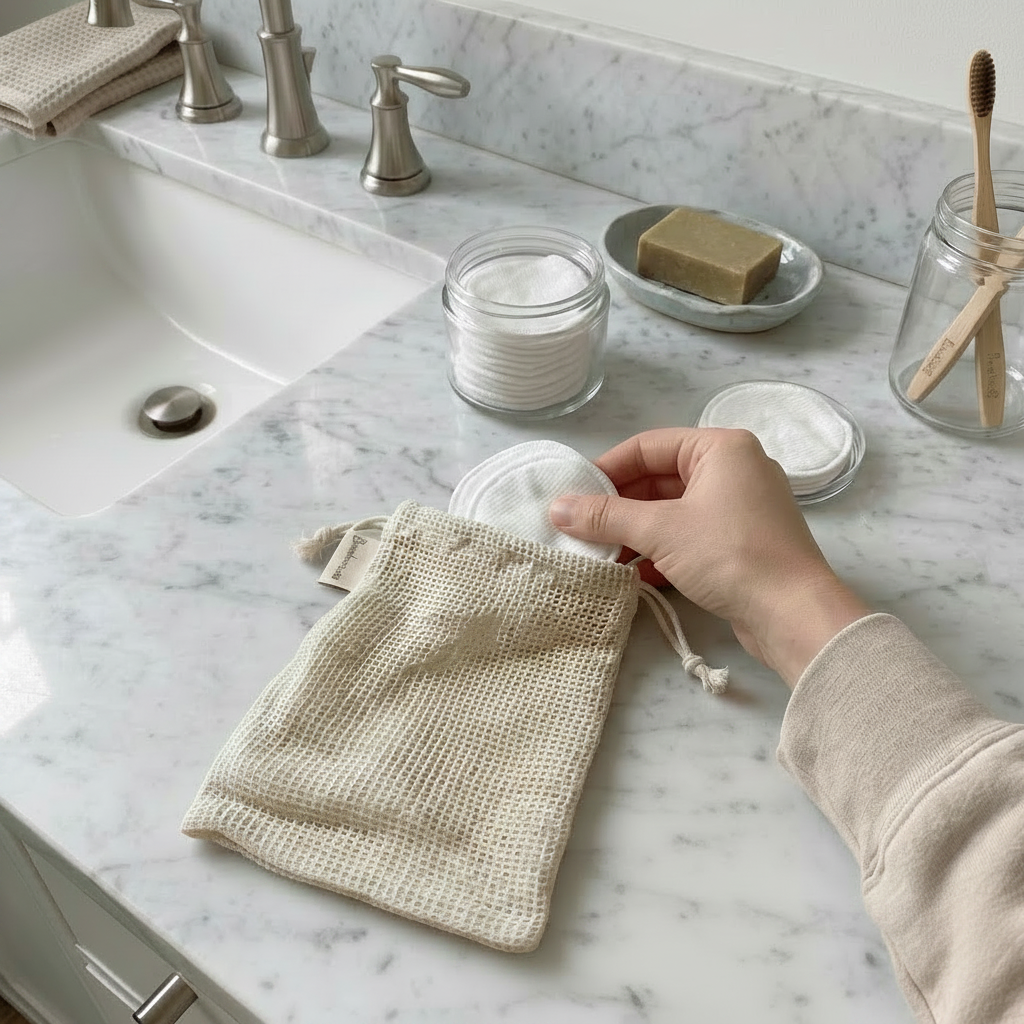 Cotton Mesh Wash Bag - Bamboo Switch