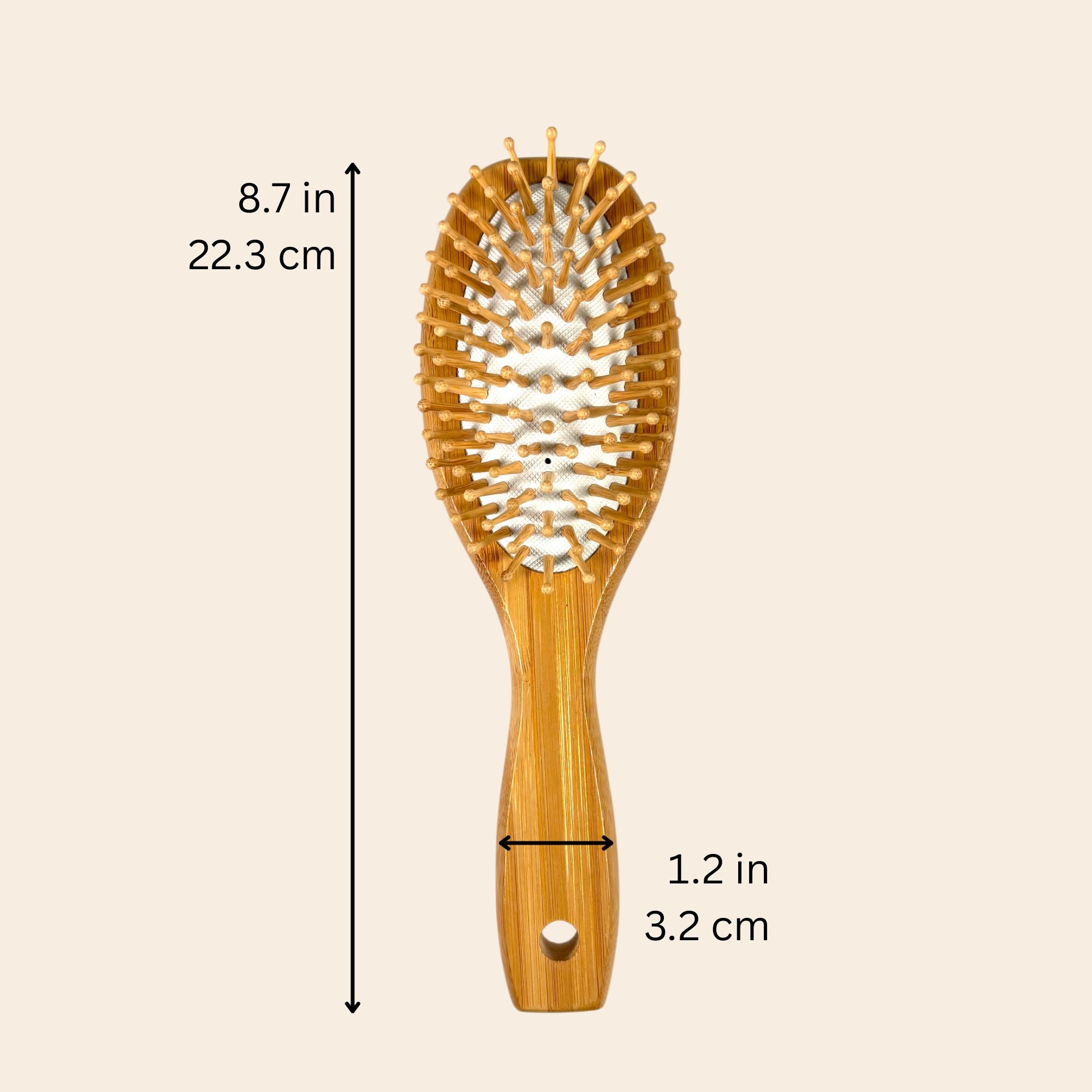 Double-sided Bamboo Hair Brush Dimensions | Bamboo Switch