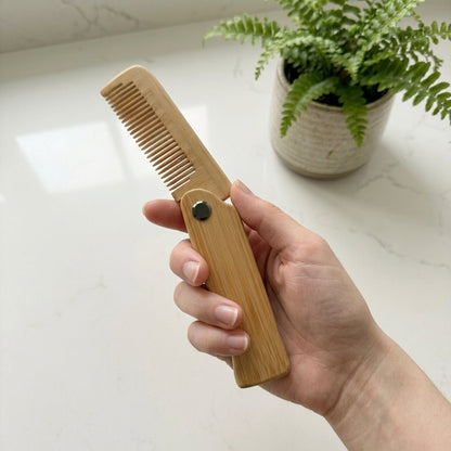 Foldable Bamboo Hair Comb - Bamboo Switch