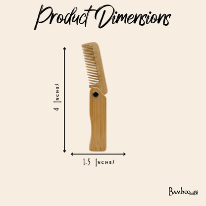 Foldable Bamboo Hair Comb - Bamboo Switch