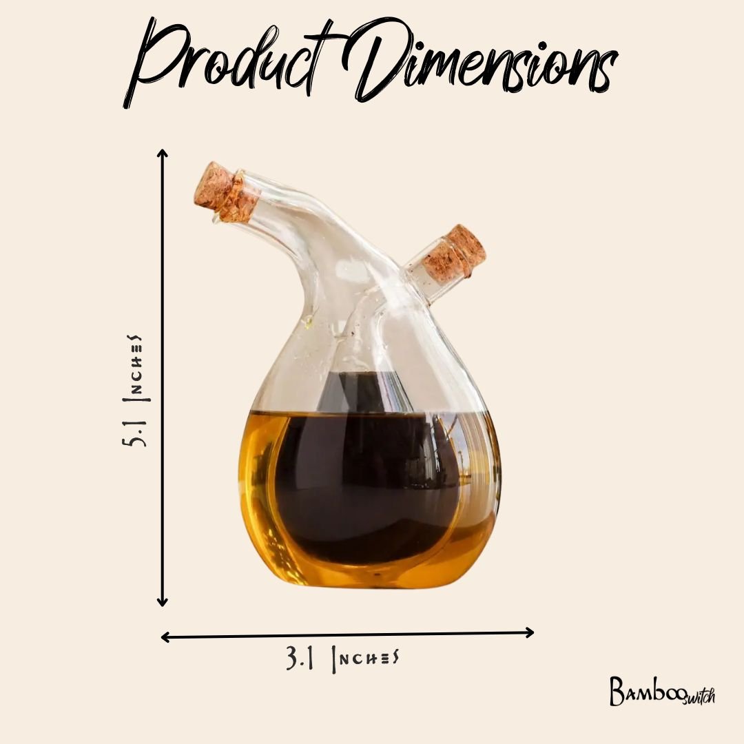 Glass Oil and Vinegar Cruet - Bamboo Switch