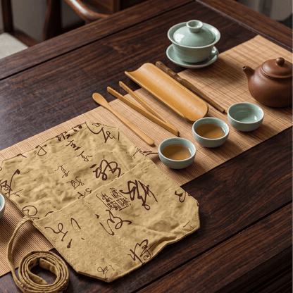 Gongfu Bamboo Tea Tools With Pouch - Bamboo Switch