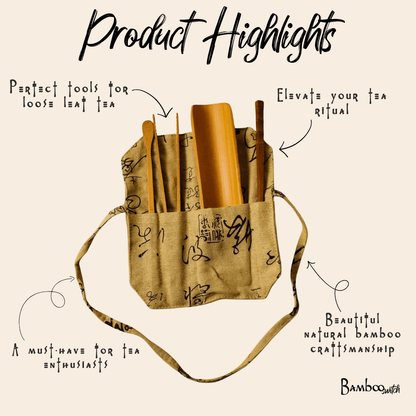 Gongfu Bamboo Tea Tools With Pouch - Bamboo Switch