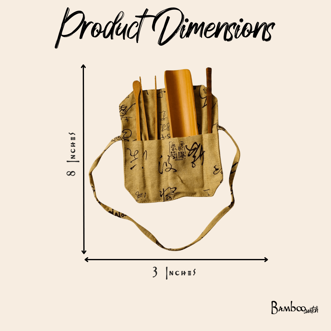 Gongfu Bamboo Tea Tools With Pouch - Bamboo Switch