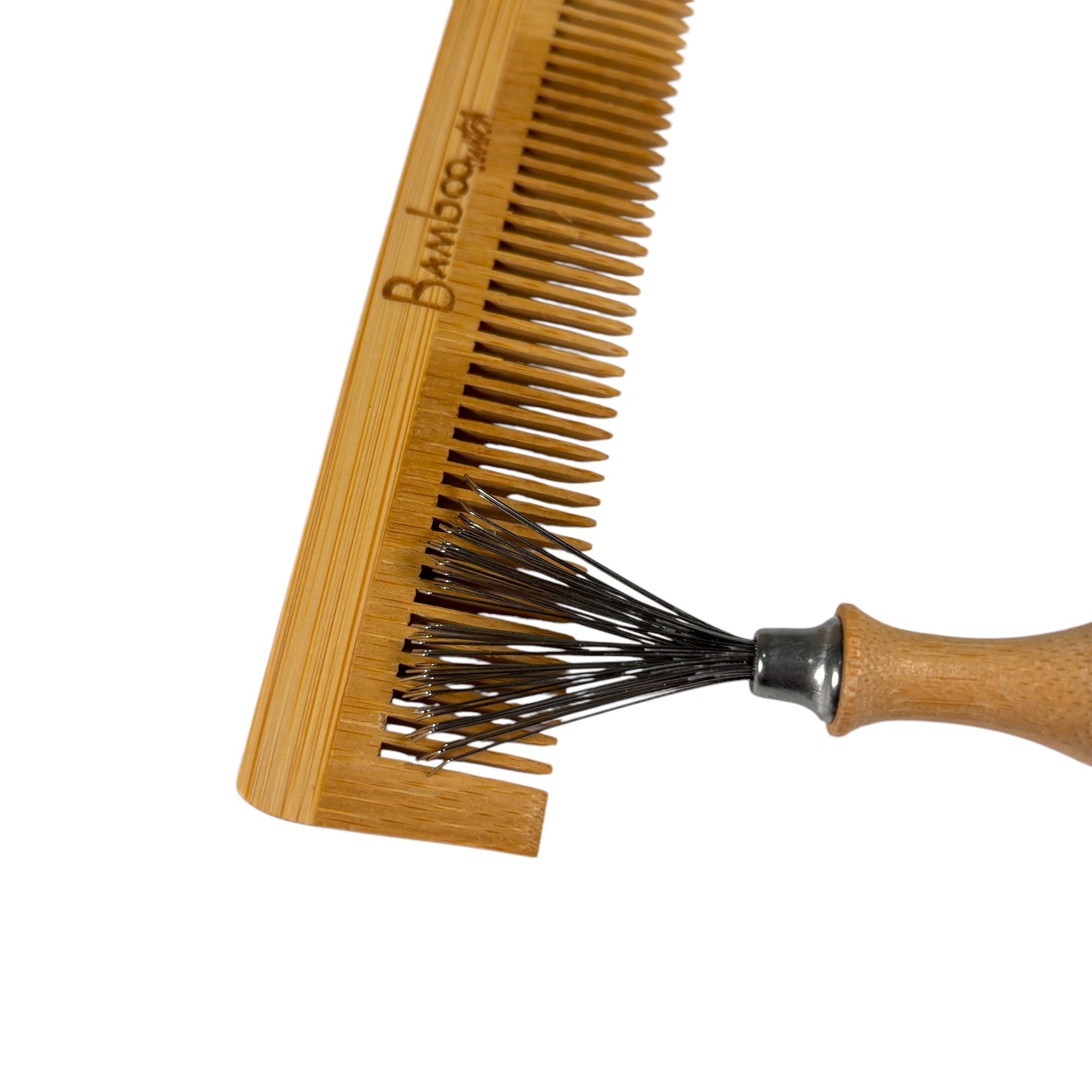 Hairbrush & Comb Cleaning Tool - Bamboo Switch