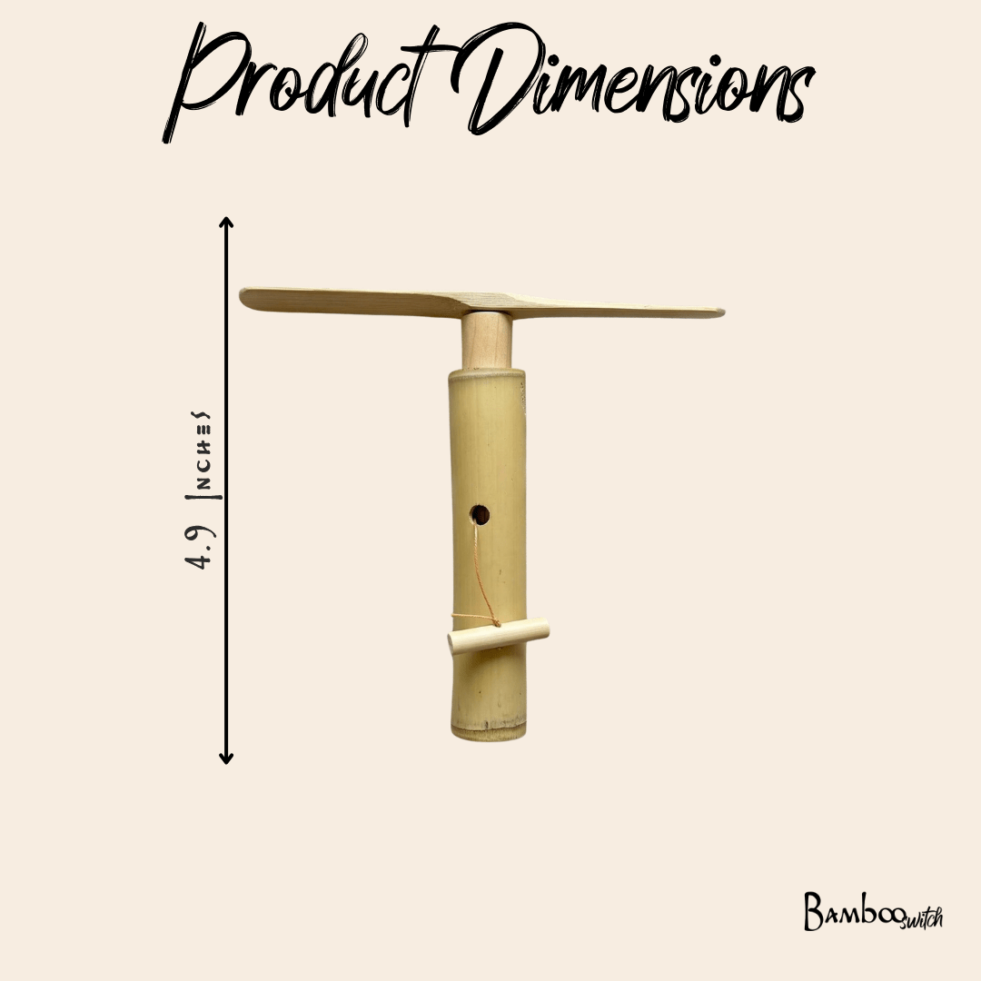 Handmade Bamboo Dragonfly Copter Toy - Bamboo Switch