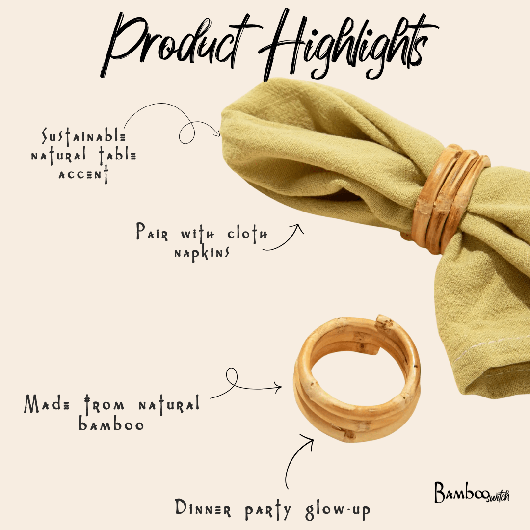 Handmade Bamboo Napkin Ring - Bamboo Switch