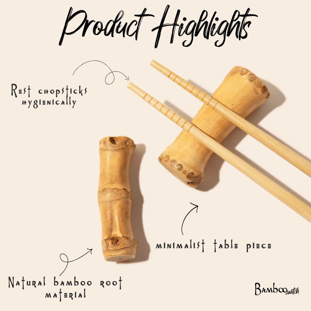Handmade Bamboo Root Chopstick Rest - Bamboo Switch