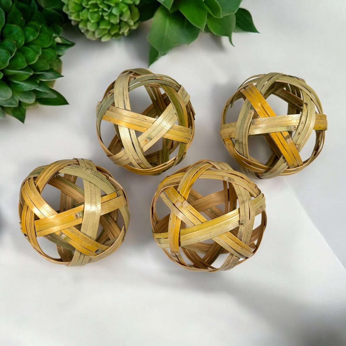 sustainable, zero waste, earth - friendly, plastic - free Handwoven Bamboo Decorative Ball - Bamboo Switch