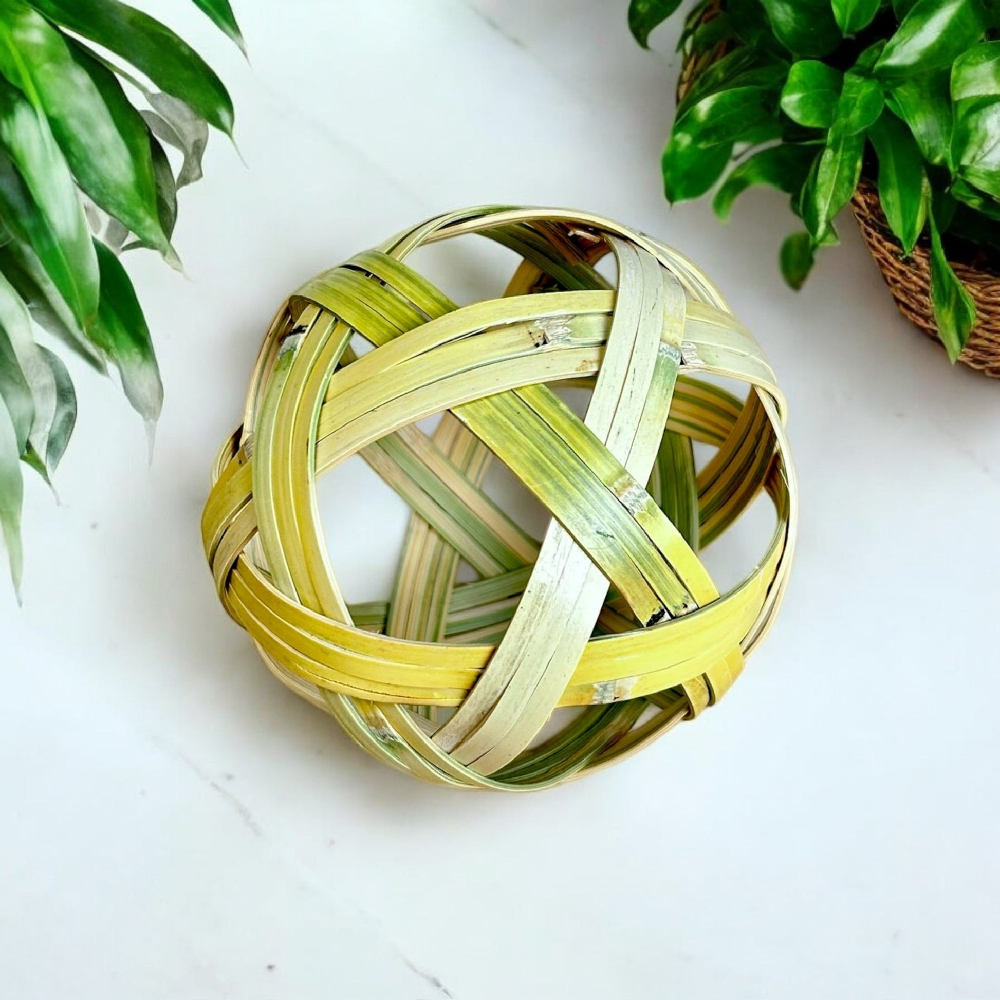 sustainable, zero waste, earth - friendly, plastic - free Handwoven Bamboo Decorative Ball - Bamboo Switch