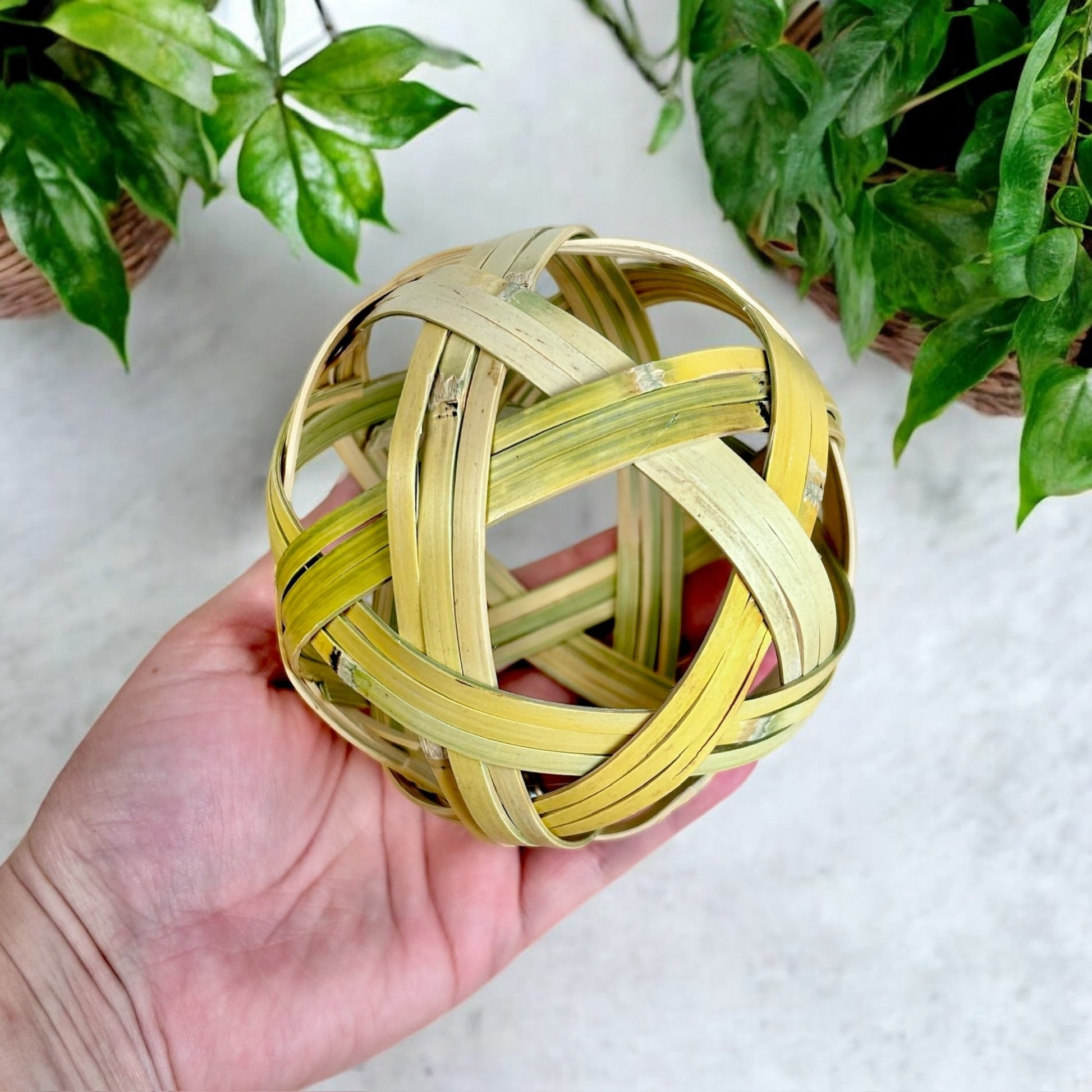 sustainable, zero waste, earth - friendly, plastic - free Handwoven Bamboo Decorative Ball - Bamboo Switch