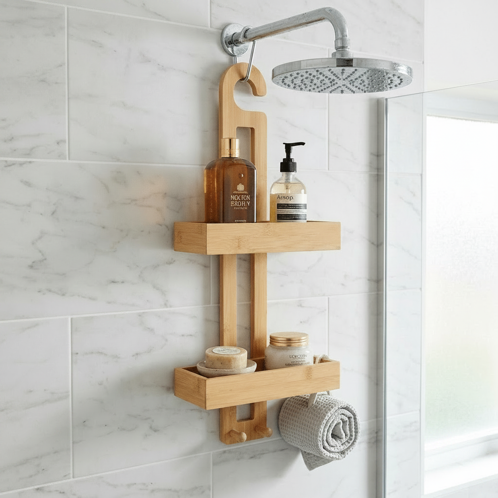 Hanging Bamboo Shower Caddy - Bamboo Switch