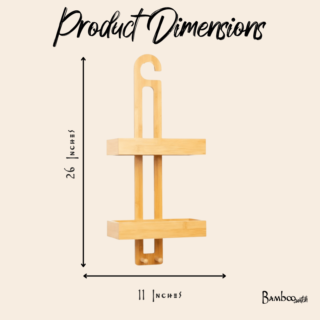 Hanging Bamboo Shower Caddy - Bamboo Switch