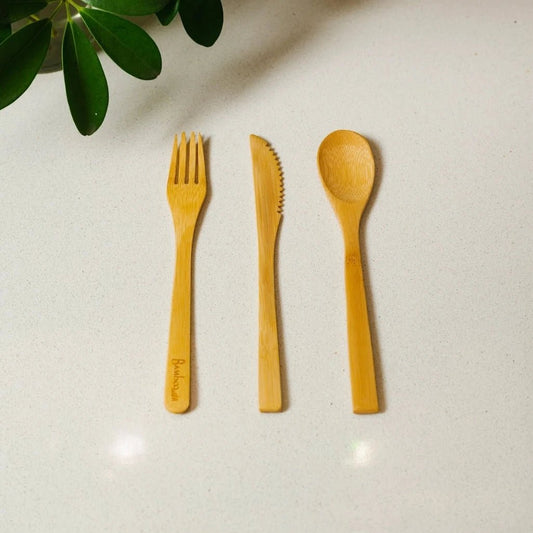 sustainable, zero waste, earth-friendly, plastic-free Individual Bamboo Cutlery - Bamboo Switch