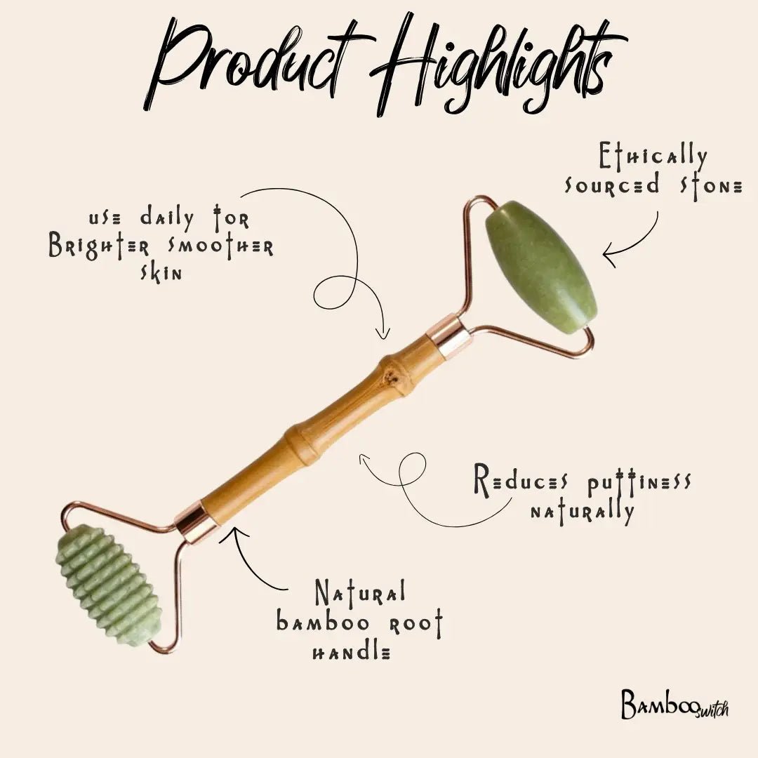 Jade Facial Roller | Bamboo Root - Bamboo Switch