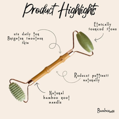 Jade Facial Roller | Bamboo Root - Bamboo Switch