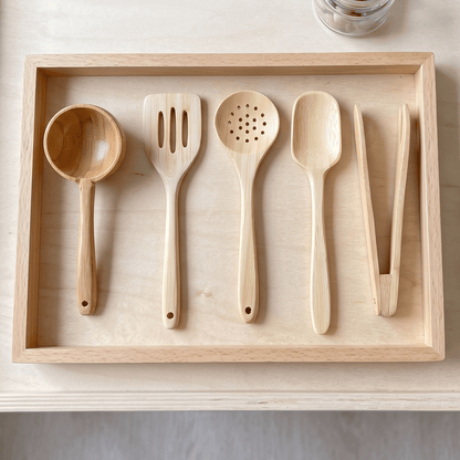 Kids Bamboo Cooking Utensil Set - Bamboo Switch