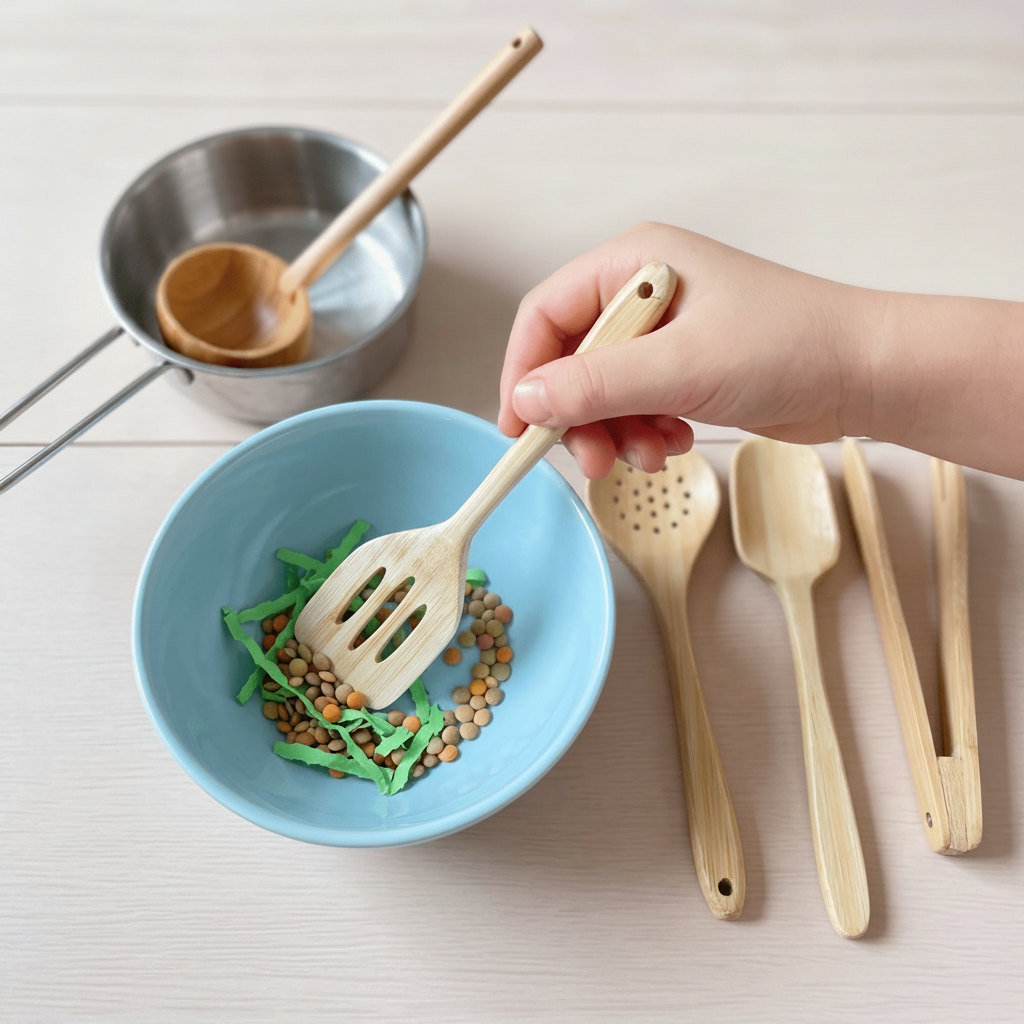 Kids Bamboo Cooking Utensil Set - Bamboo Switch