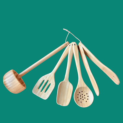 Kids Bamboo Cooking Utensil Set - Bamboo Switch