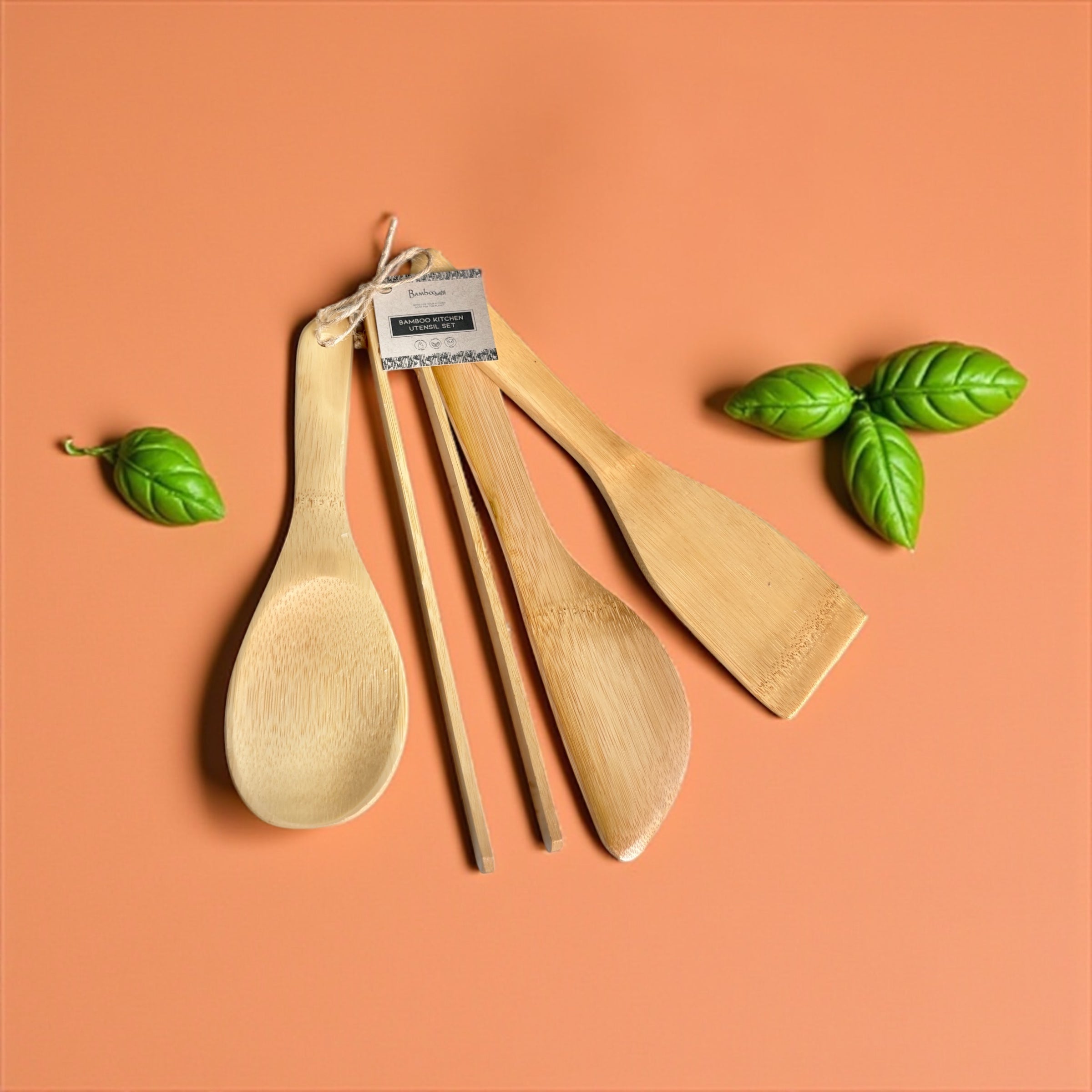 Kitchen Utensil Set | 4 Piece - Bamboo Switch