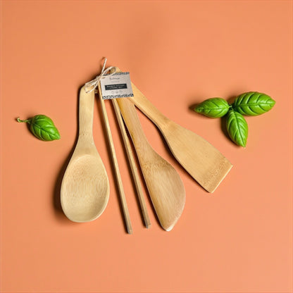 Kitchen Utensil Set | 4 Piece - Bamboo Switch