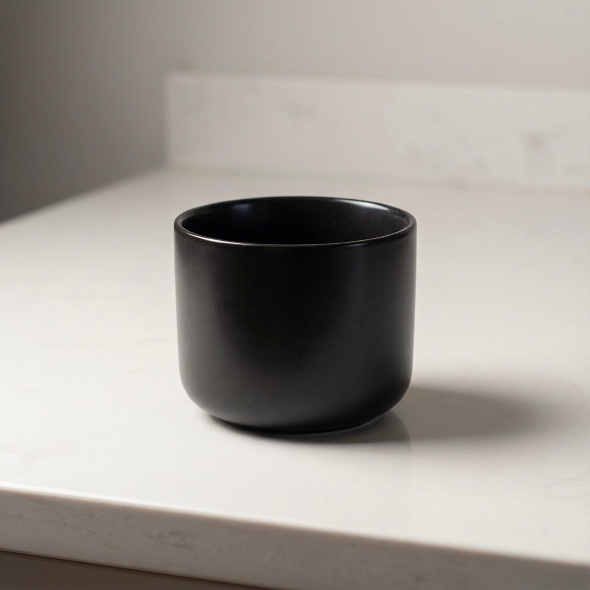 Matte Black Ceramic Spice Jar with Bamboo Lid & Spoon - Bamboo Switch