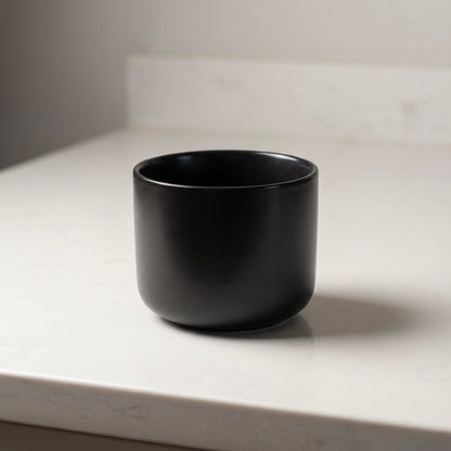 Matte Black Ceramic Spice Jar with Bamboo Lid & Spoon - Bamboo Switch