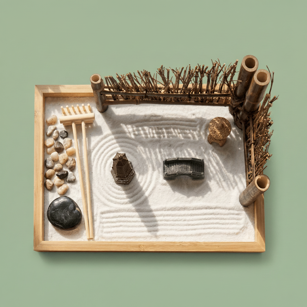 Mindful Bamboo Zen Garden Set - Bamboo Switch