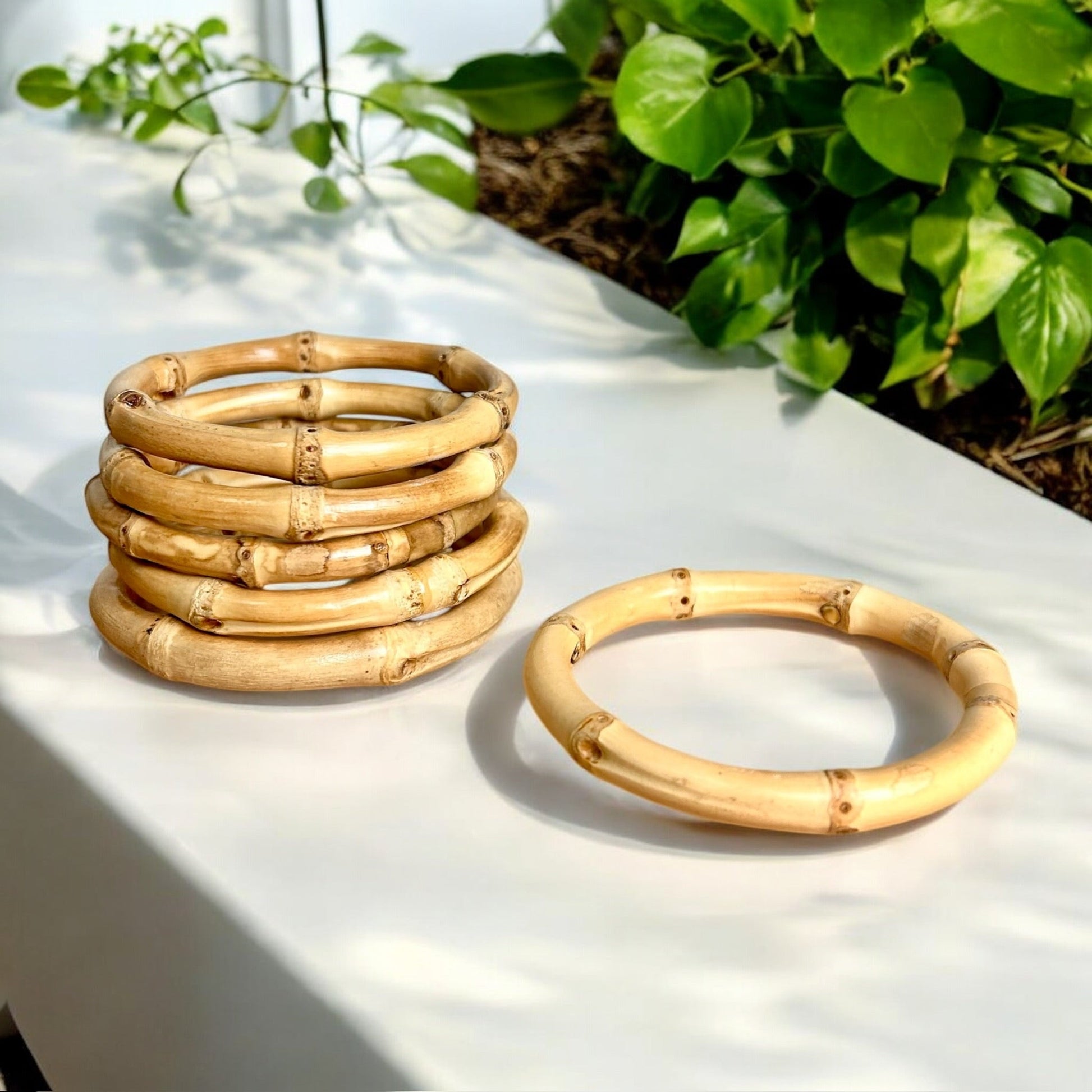 sustainable, zero waste, earth - friendly, plastic - free Natural Bamboo Bangle Bracelet - Bamboo Switch