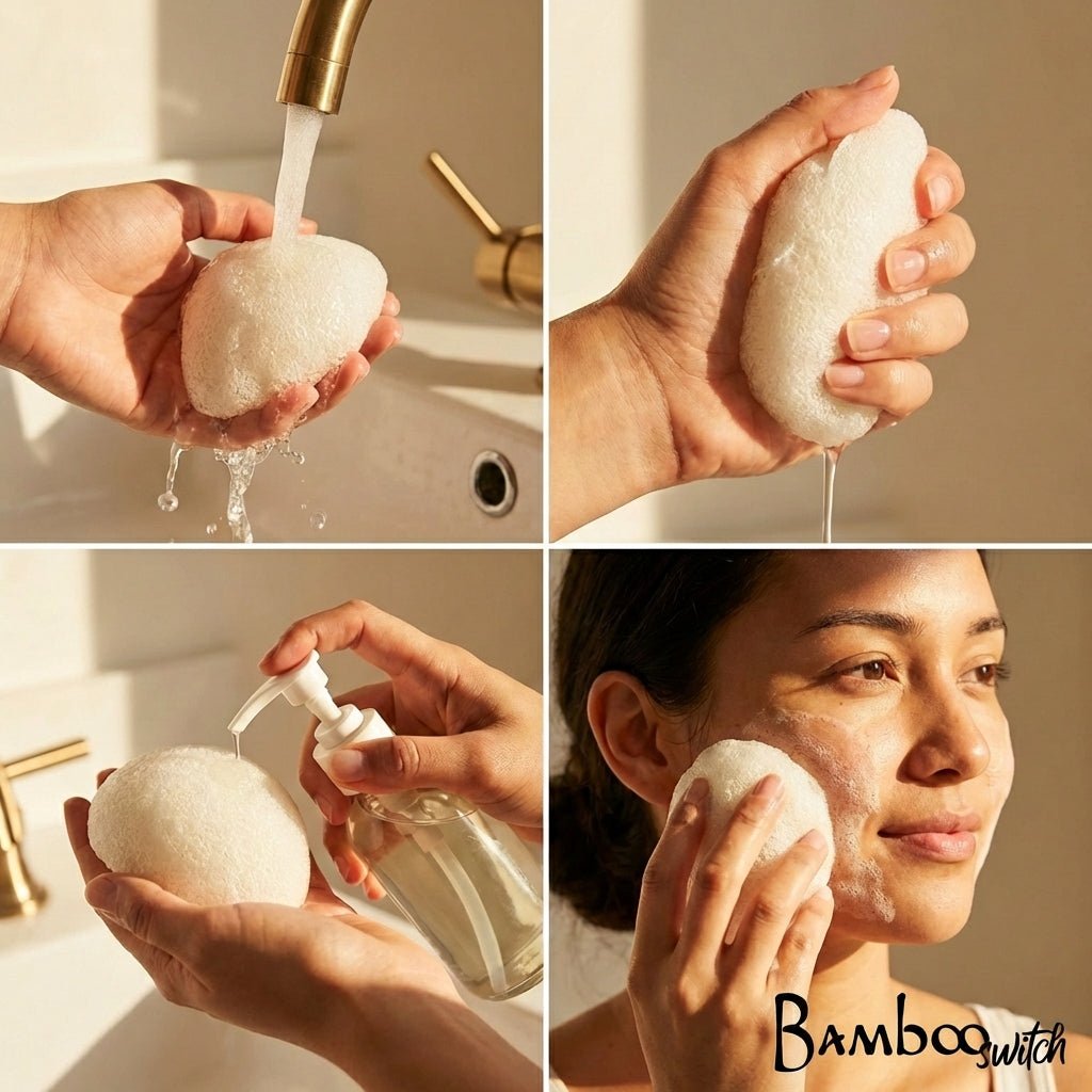 Natural Konjac Facial Sponge - Bamboo Switch