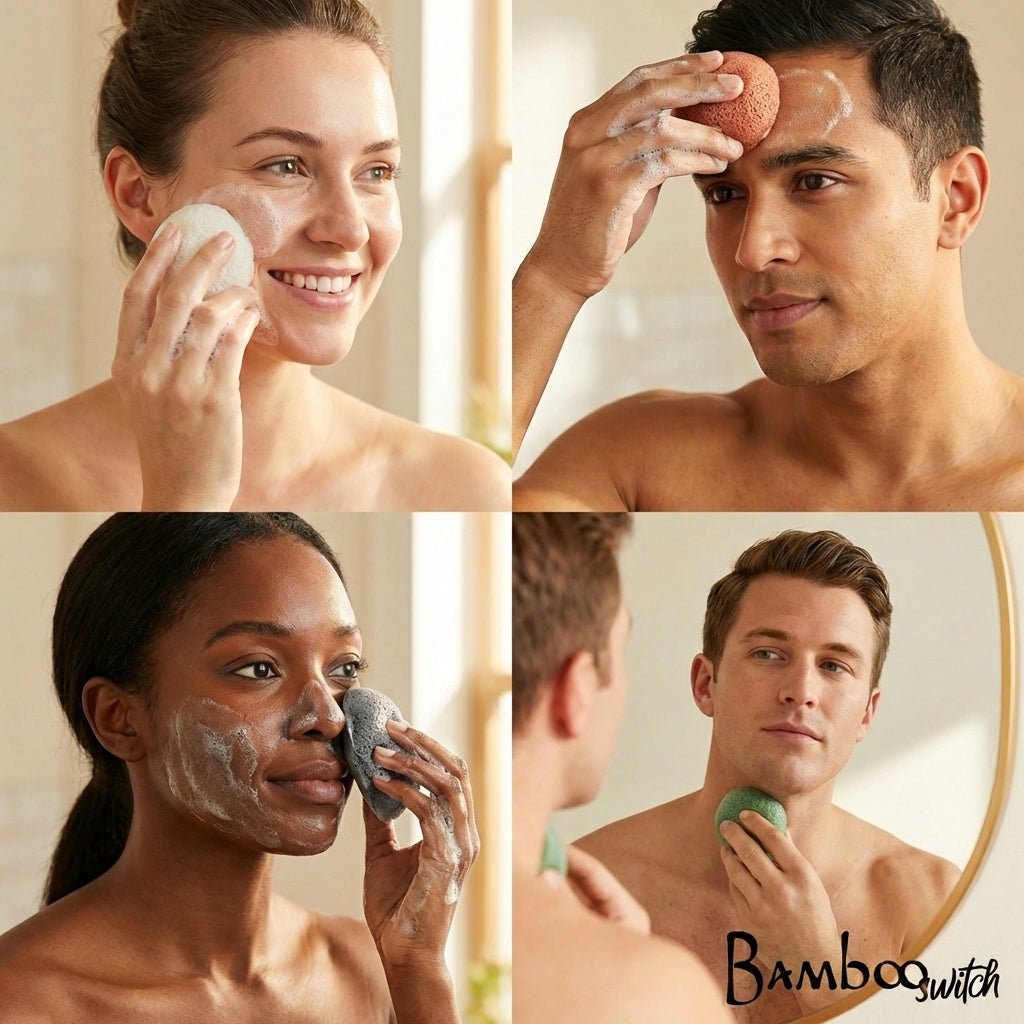 Natural Konjac Facial Sponge - Bamboo Switch