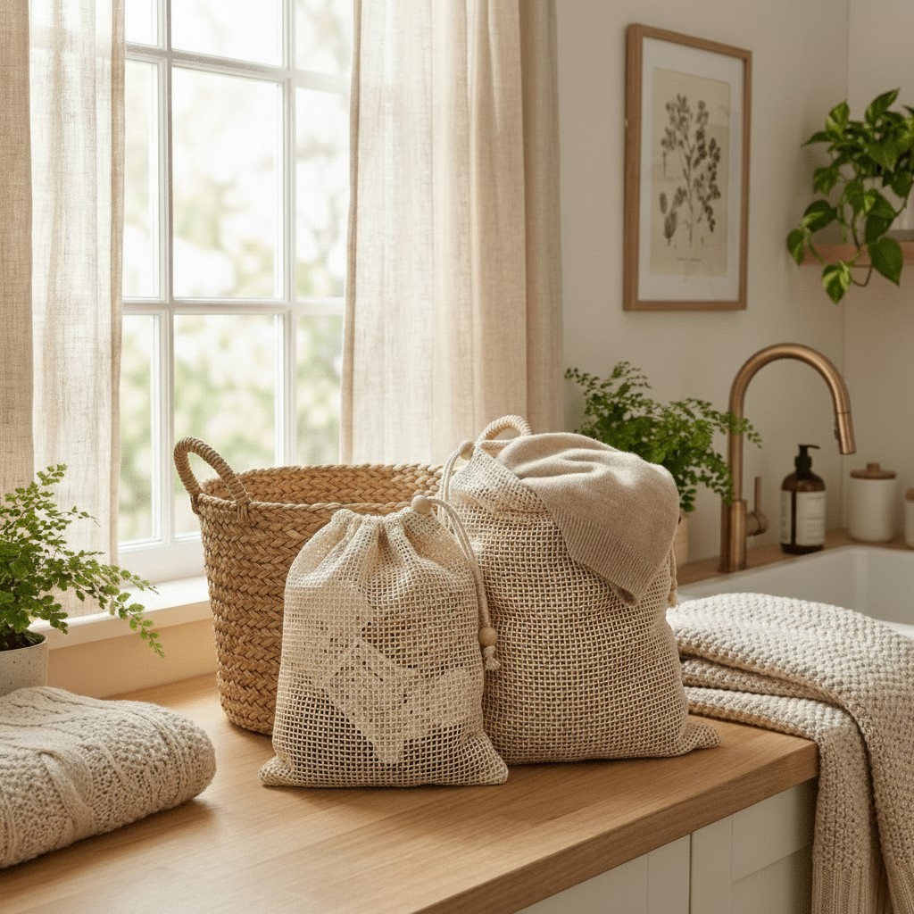 Organic Cotton Delicate Bags | Set of 2 - Bamboo Switch