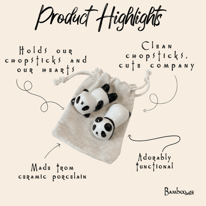 Panda Chopstick Rest | Set of 2 - Bamboo Switch