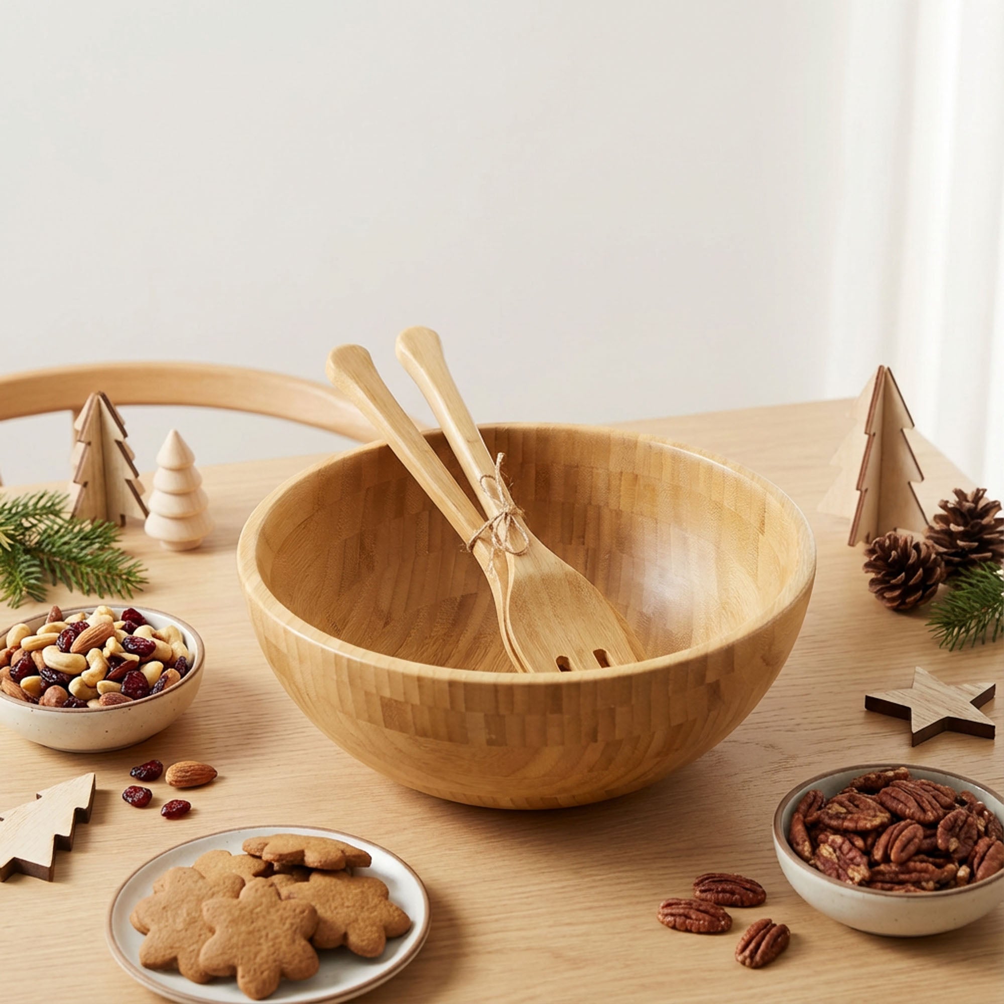 Salad Bowl & Salad Hands Gift Set - Bamboo Switch