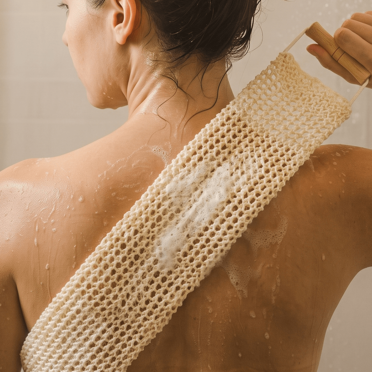 Sisal Back Scrubber with Bamboo Handles - Bamboo Switch