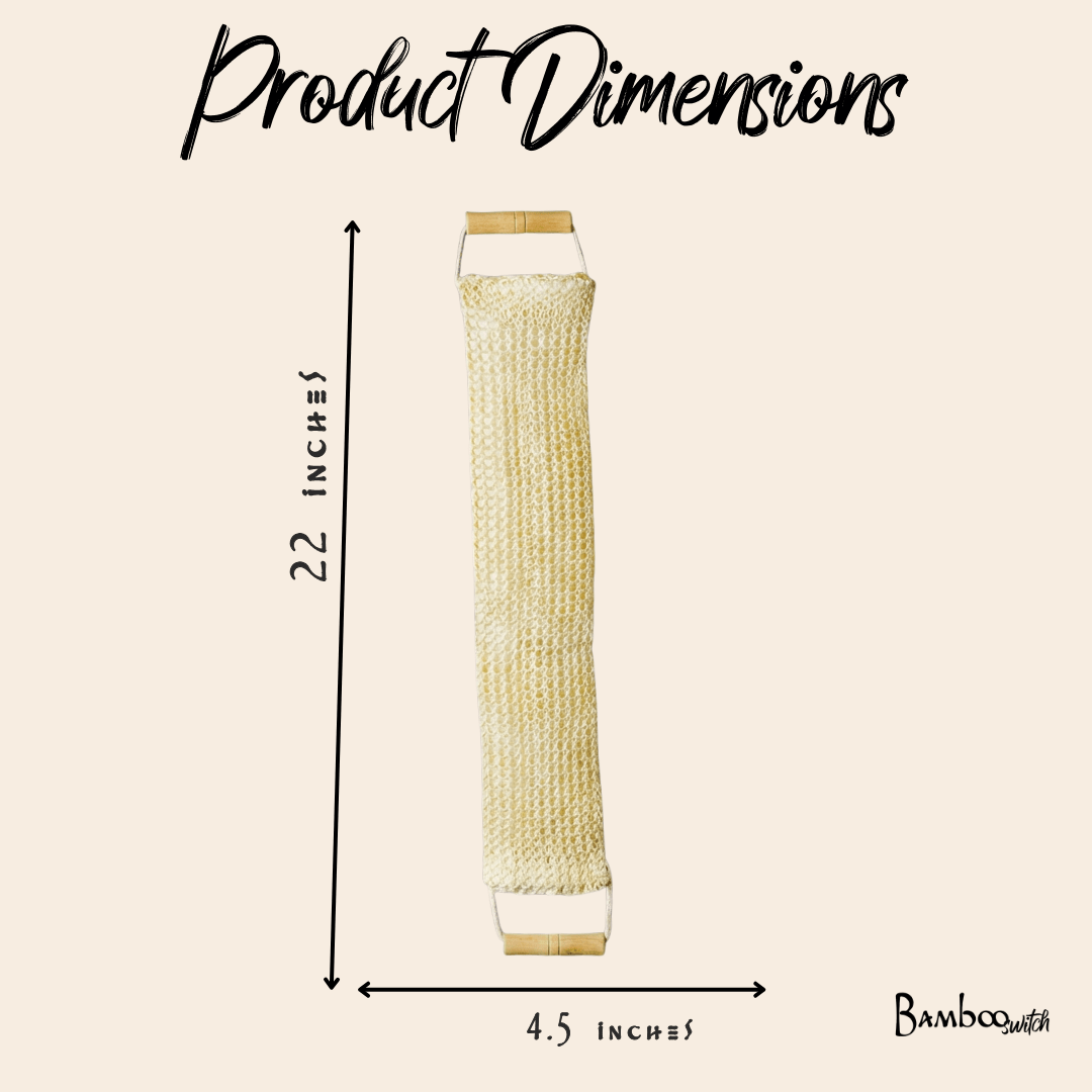 Sisal Back Scrubber with Bamboo Handles - Bamboo Switch