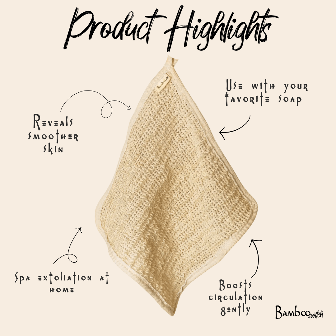 Sisal Exfoliating Washcloth - Bamboo Switch
