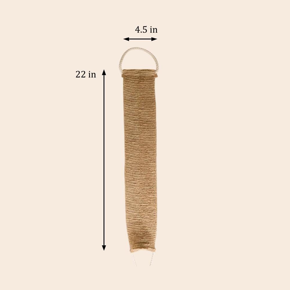 Sisal Linen Back Scrubber - Bamboo Switch